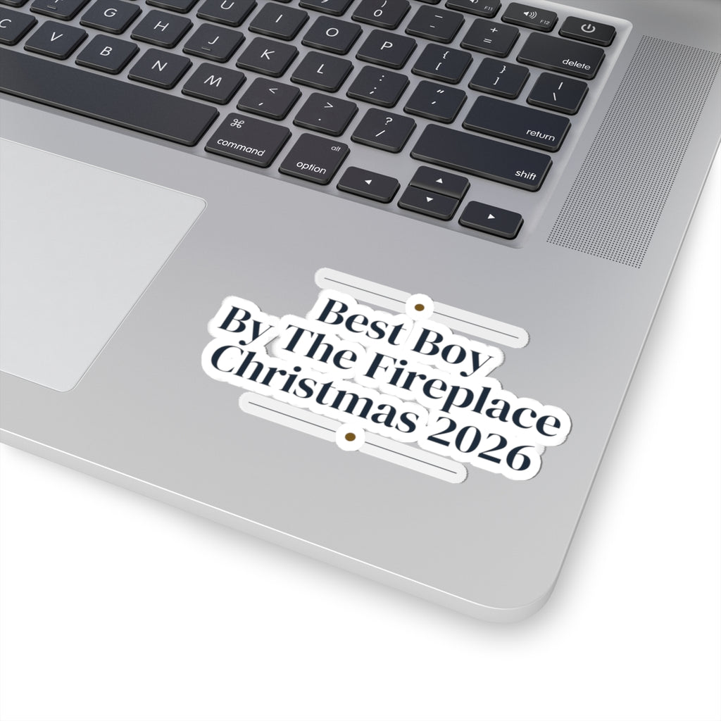 Dog Christmas Sticker Best Boy By The Fireplace Christmas 2026