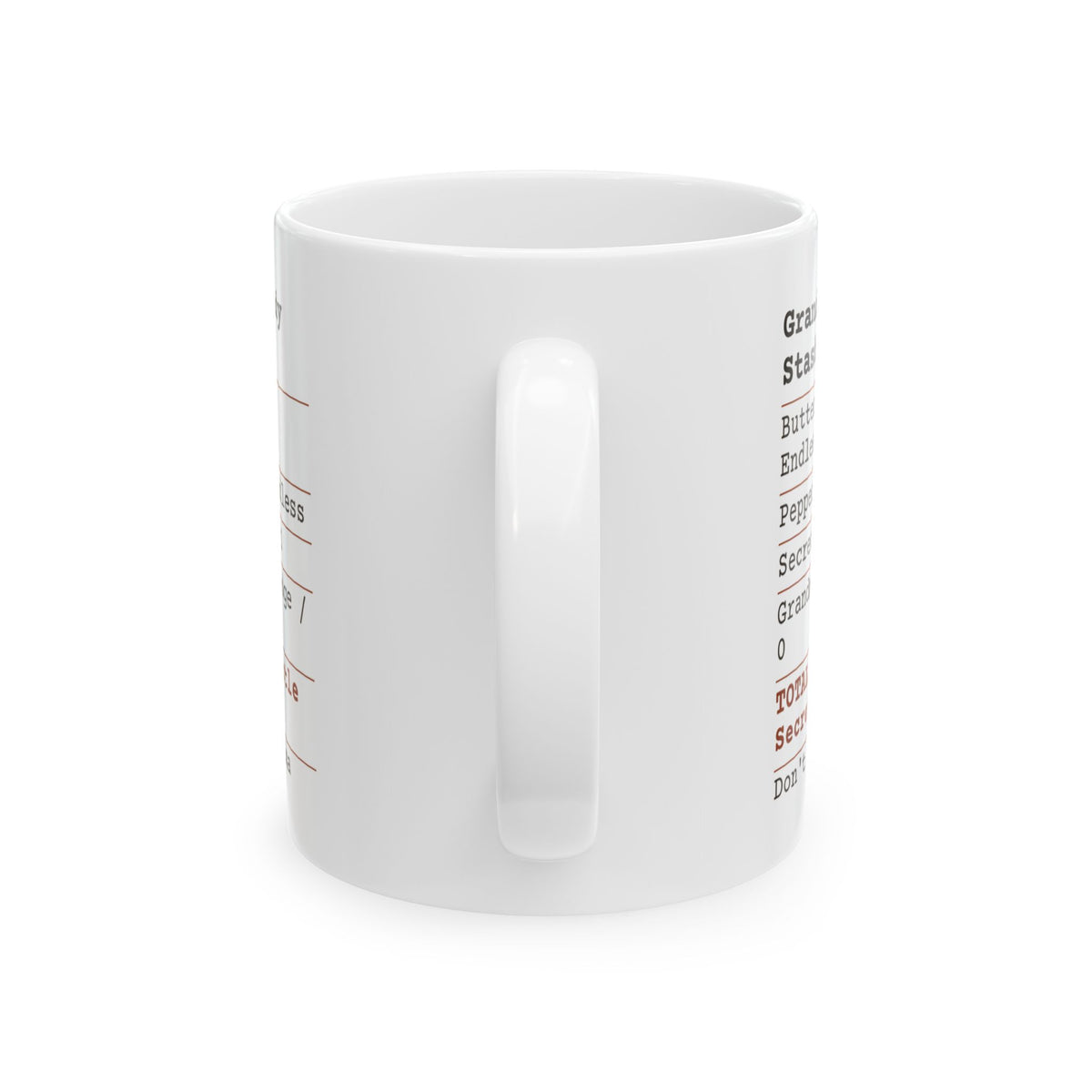 Funny Grandpa Candy Receipt Coffee Mug Secret For Grandpa