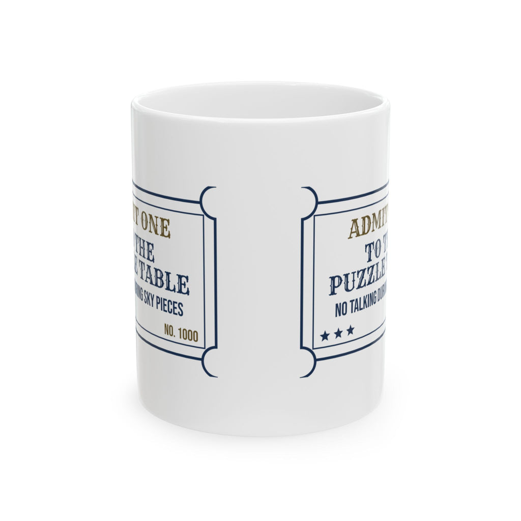 Puzzle Coffee Mug Admit One No Talking During Sky