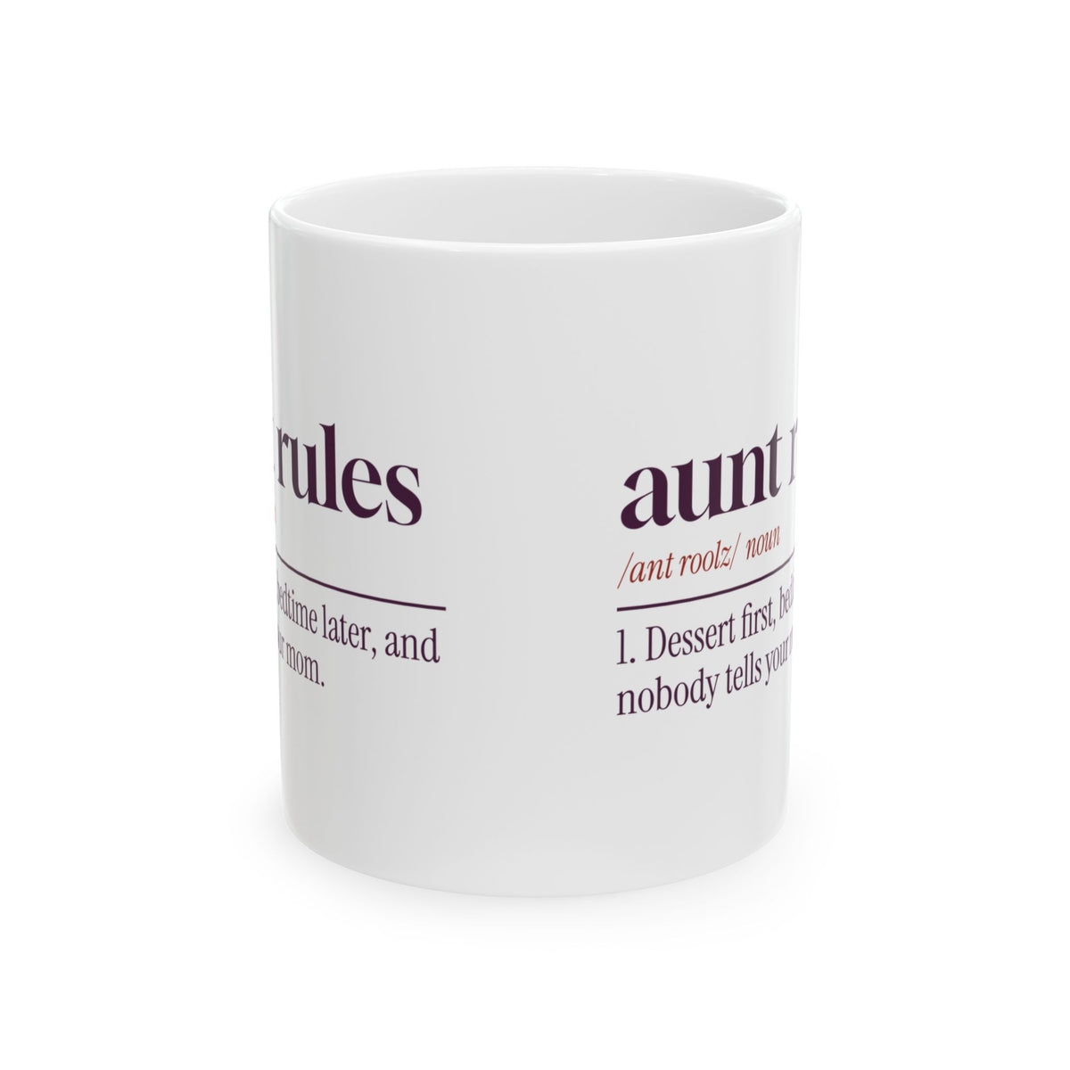 Funny Aunt Coffee Mug Aunt Rules Dictionary Definition For Aunties