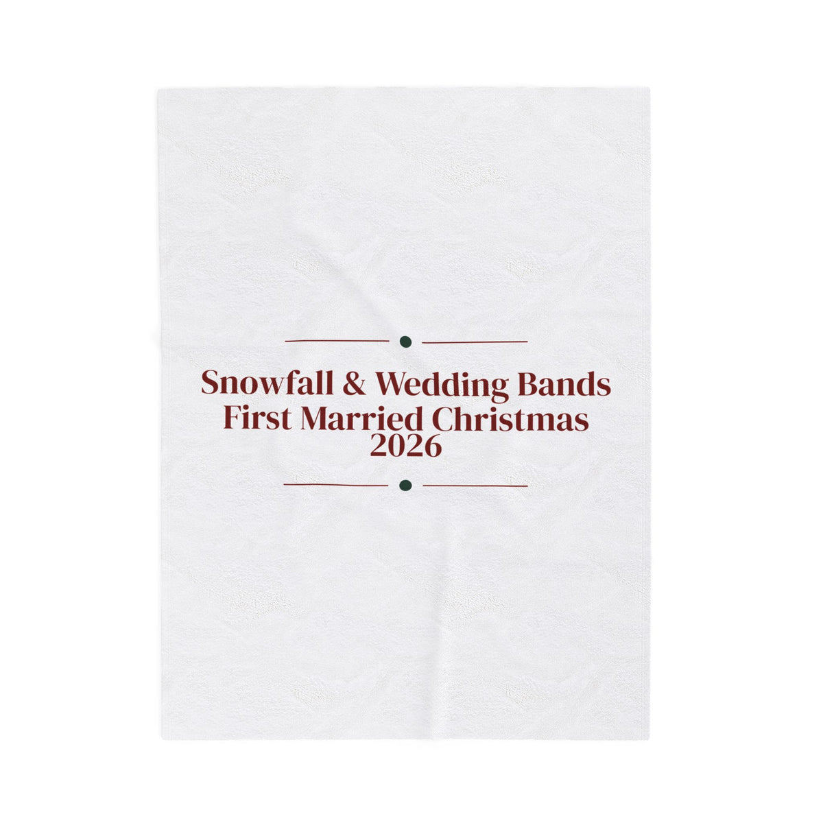First Married Christmas Throw Blanket 2026 Snowfall And Wedding Bands