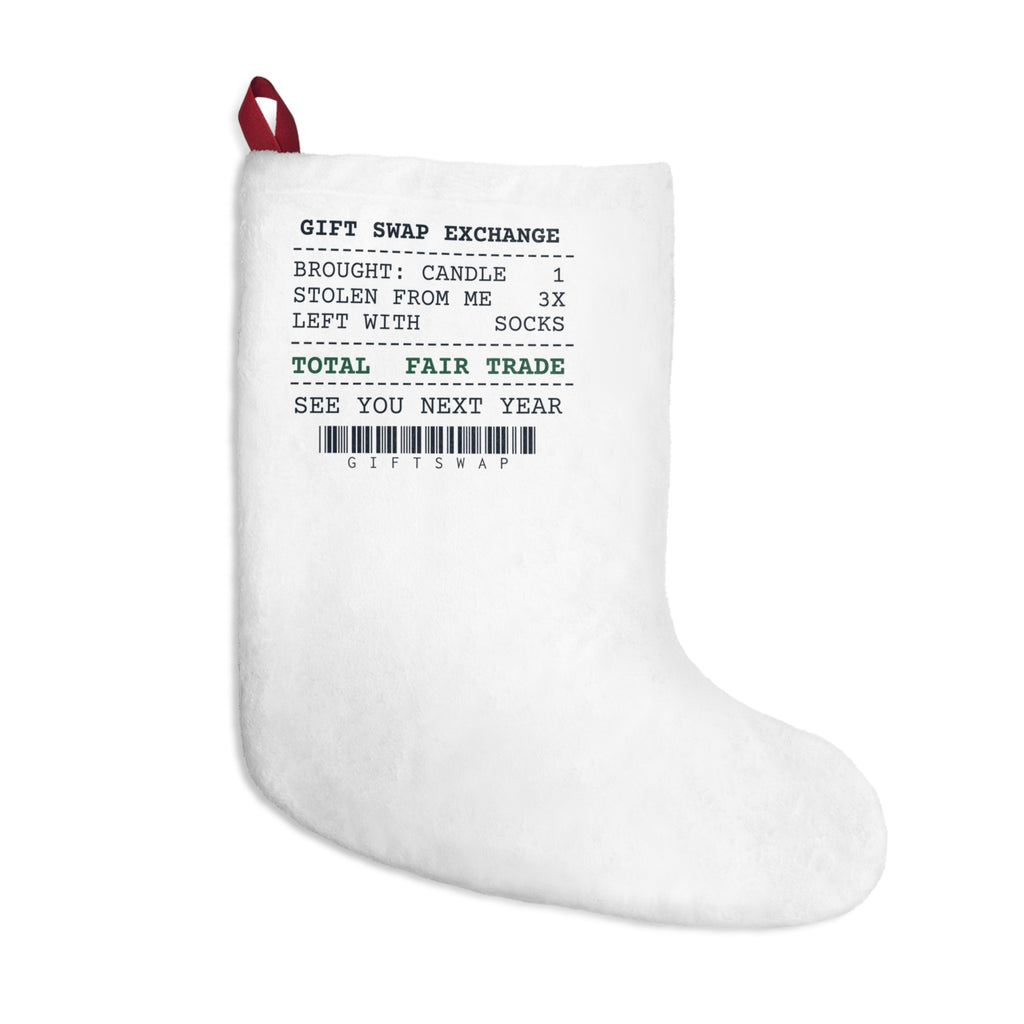 Funny White Elephant Christmas Stocking Stolen From Me 3x Left With Socks
