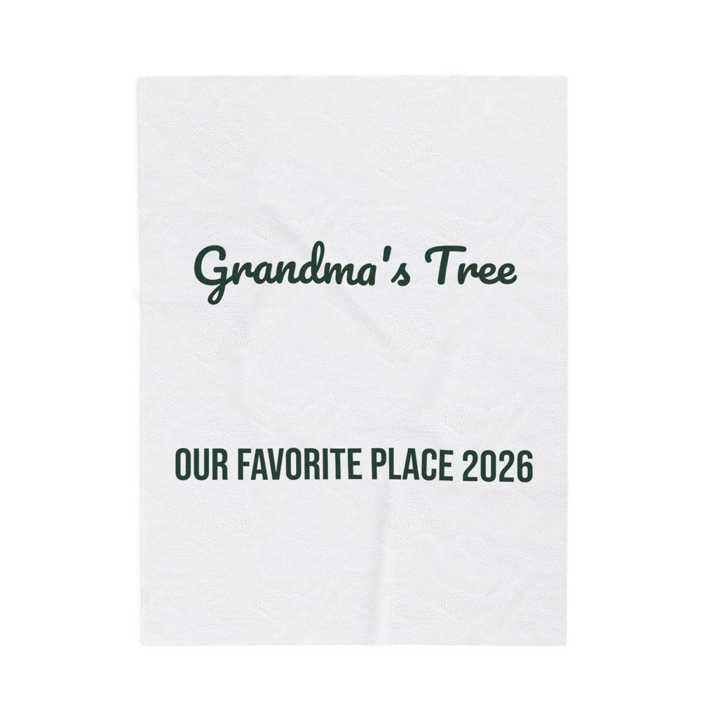 Christmas Throw Blanket Grandma's Tree Our Favorite Place 2026 For Grandma
