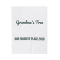 Christmas Throw Blanket Grandma's Tree Our Favorite Place 2026 For Grandma