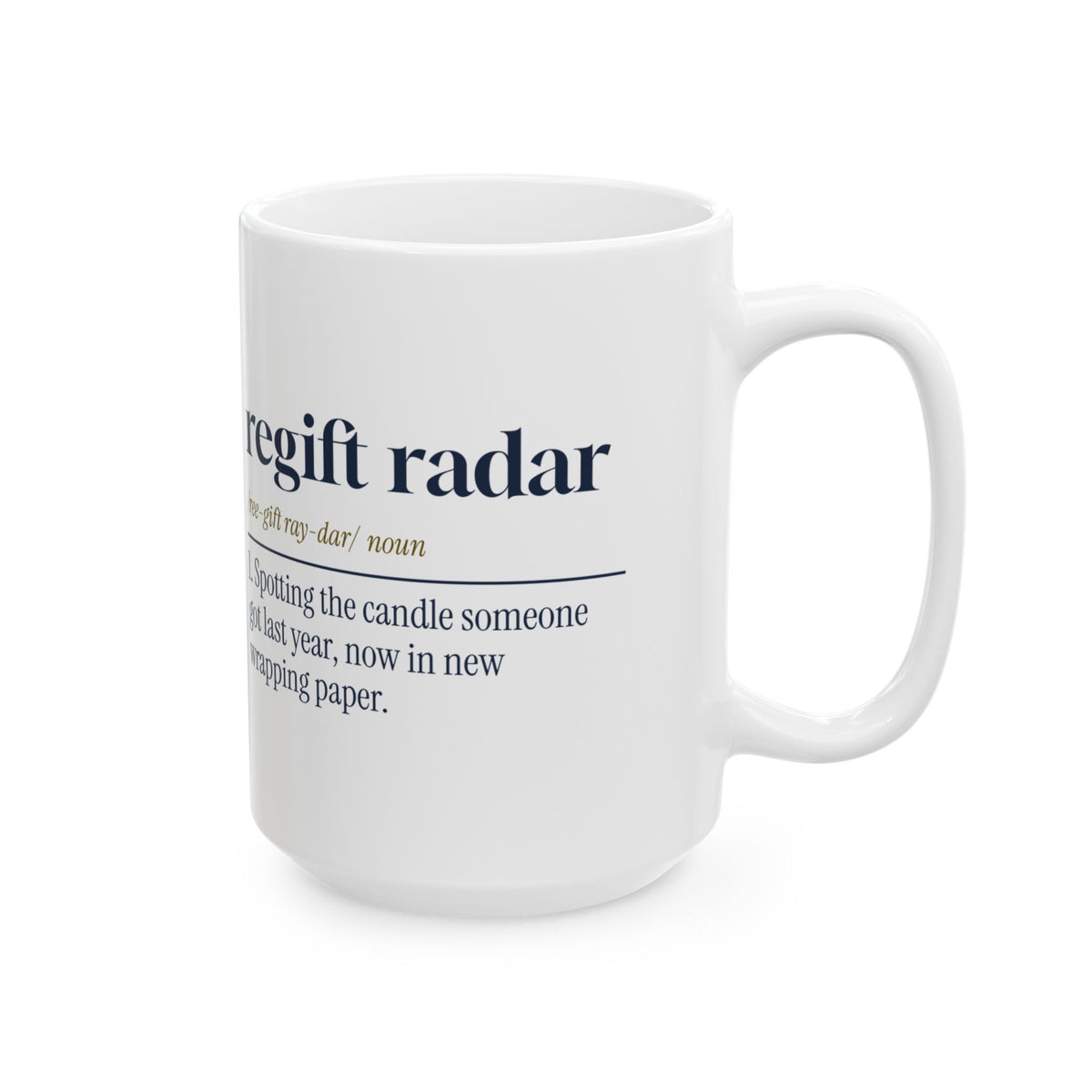 Funny White Elephant Coffee Mug Regift Radar Dictionary Definition
