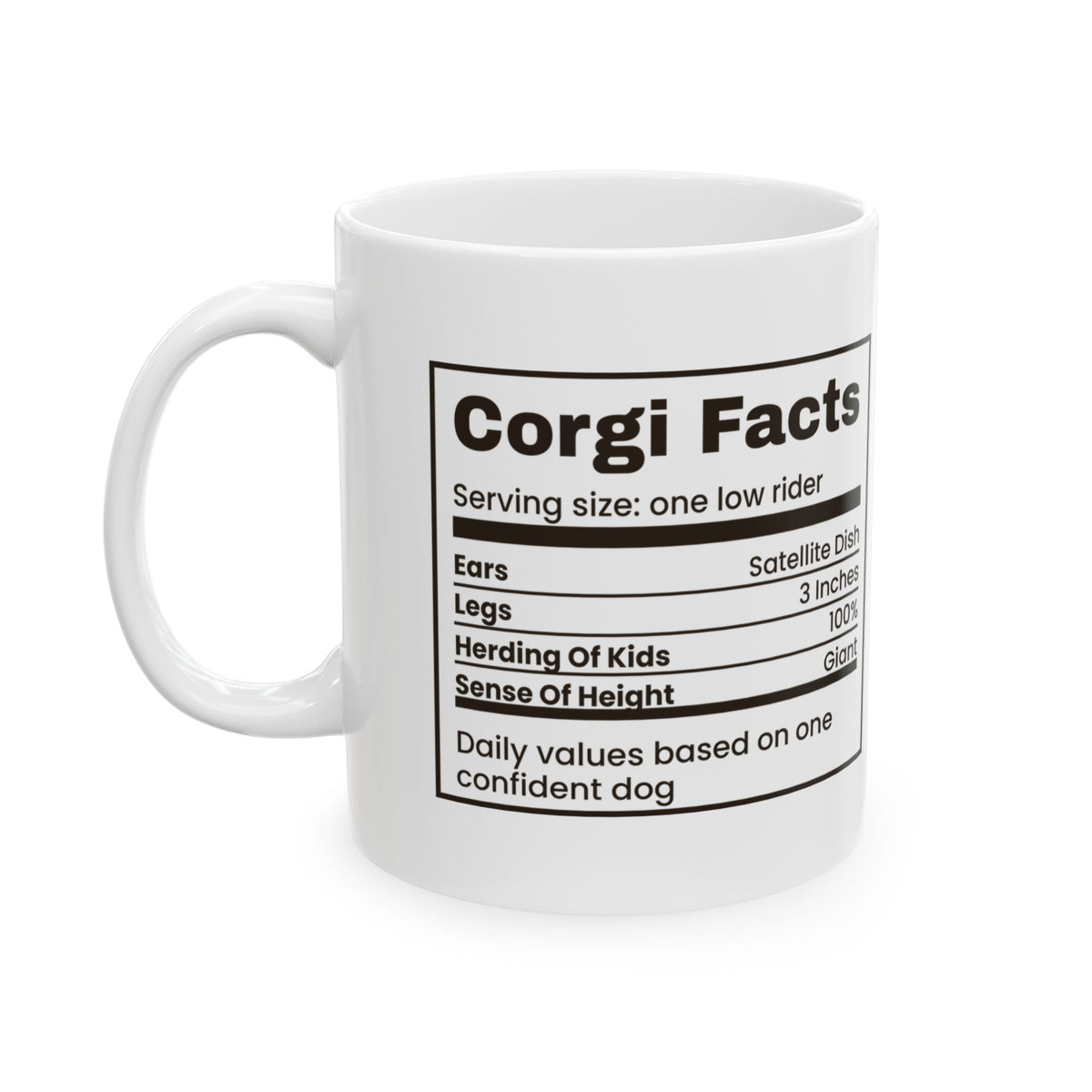 Funny Corgi Mug Corgi Facts Ears Satellite Dish Label For Corgi Owners