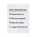 Funny Christmas Cat Throw Blanket Cat's Christmas Eve Checklist