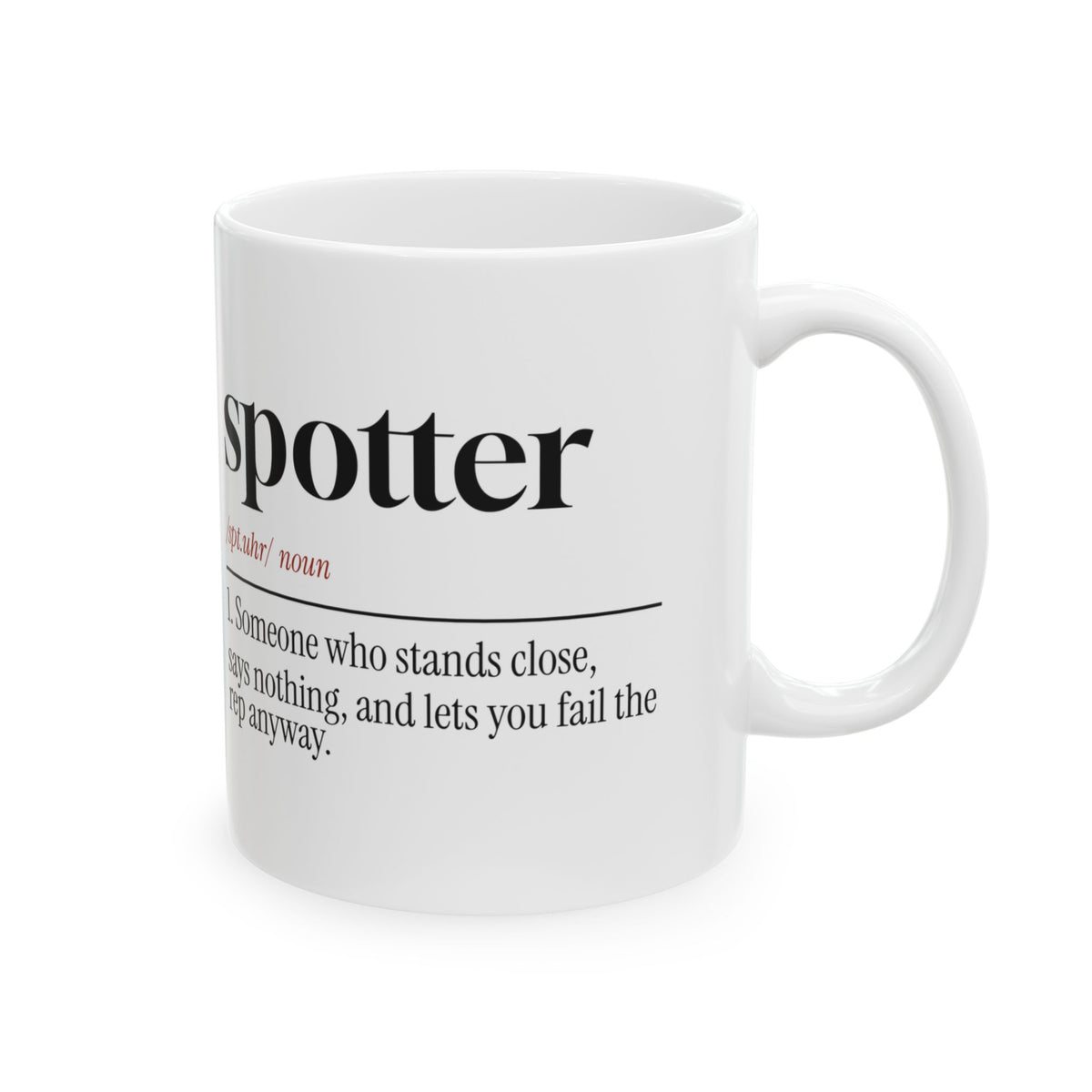 Spotter Definition Coffee Mug For Gym Lovers