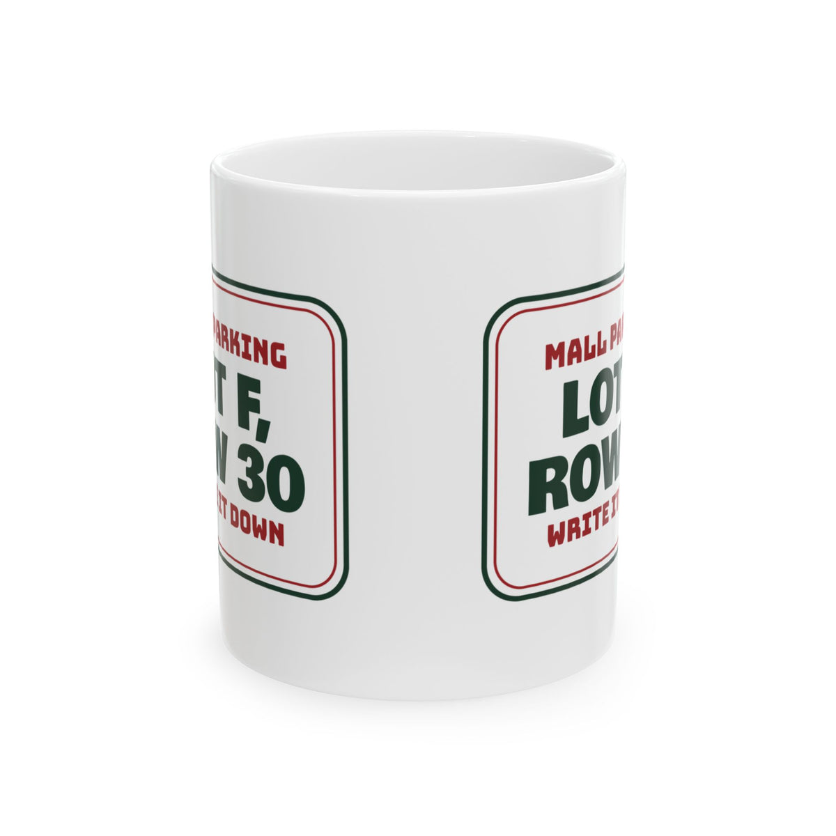 Funny Christmas Shopping Coffee Mug Lot F Row 30 Write It Down