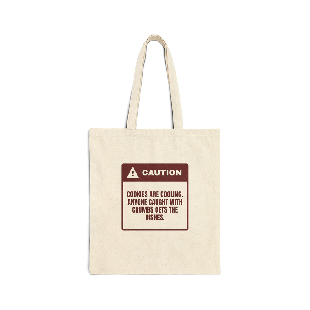 Funny Christmas Baking Tote Bag Crumbs Mean Dish Duty Warning