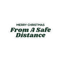 Funny Introvert Christmas Sticker Merry Christmas From A Safe Distance
