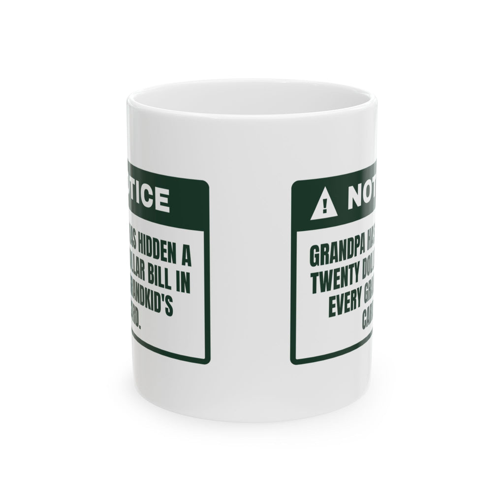 Funny Christmas Grandpa Coffee Mug A Twenty In Every Card Love Grandpa