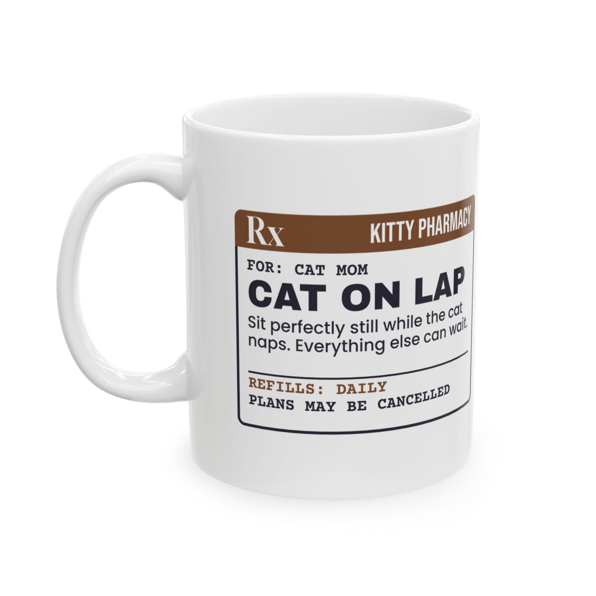 Funny Cat Mom Coffee Mug Napping Cat On Lap Day Cancelled