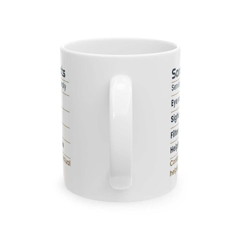 Funny Sarcastic Coffee Mug Sarcasm Facts Label For Coworkers