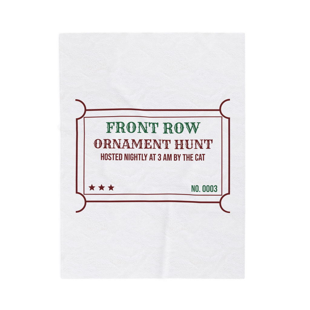 Funny Christmas Cat Throw Blanket Ornament Hunt Nightly At 3 AM