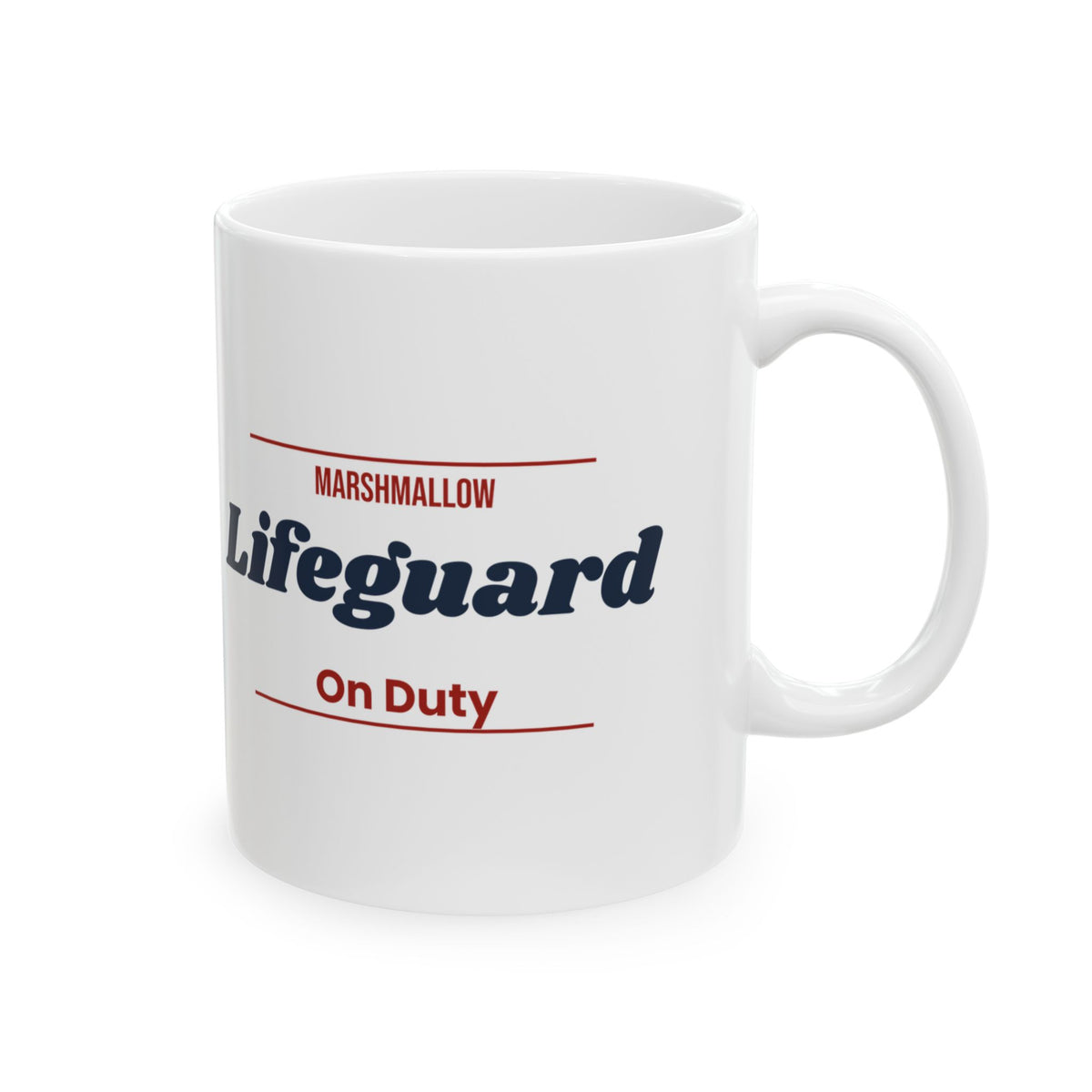 Hot Cocoa Coffee Mug Marshmallow Lifeguard On Duty Funny Cocoa Cup