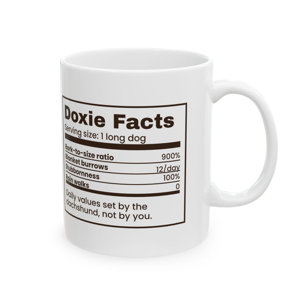 Funny Dachshund Coffee Mug Doxie Facts Bark To Size Ratio
