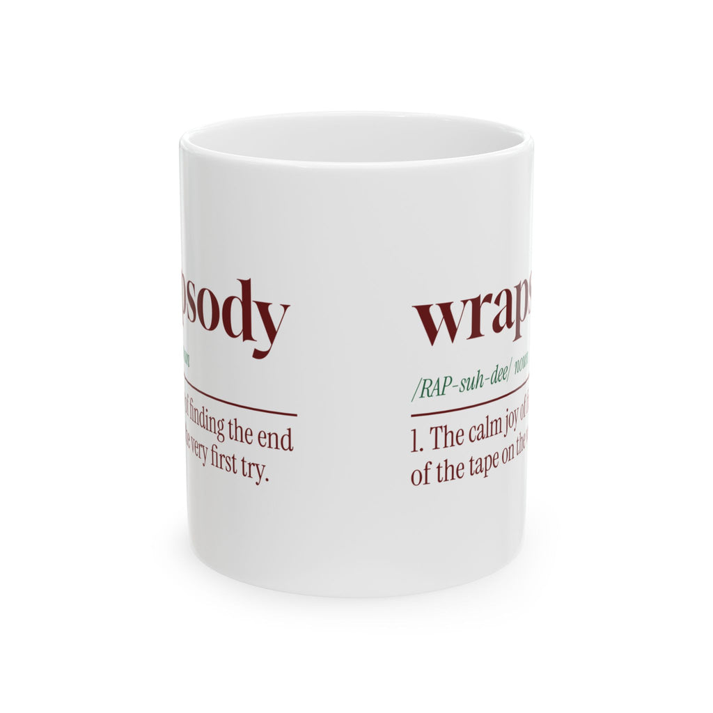 Funny Christmas Coffee Mug Wrapsody Dictionary Definition