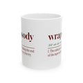 Funny Christmas Coffee Mug Wrapsody Dictionary Definition