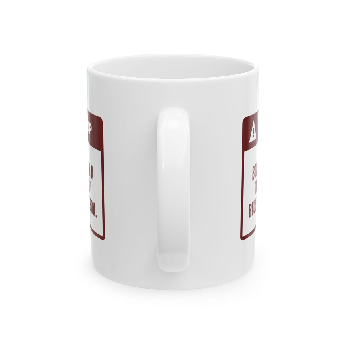 Funny Christmas Coffee Mug I Reused The Shoe Box Wrapping Warning