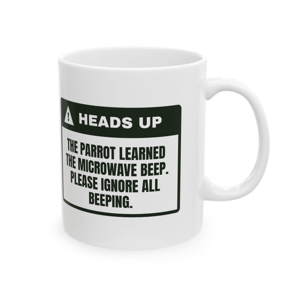 Funny Parrot Coffee Mug The Parrot Does The Microwave Now
