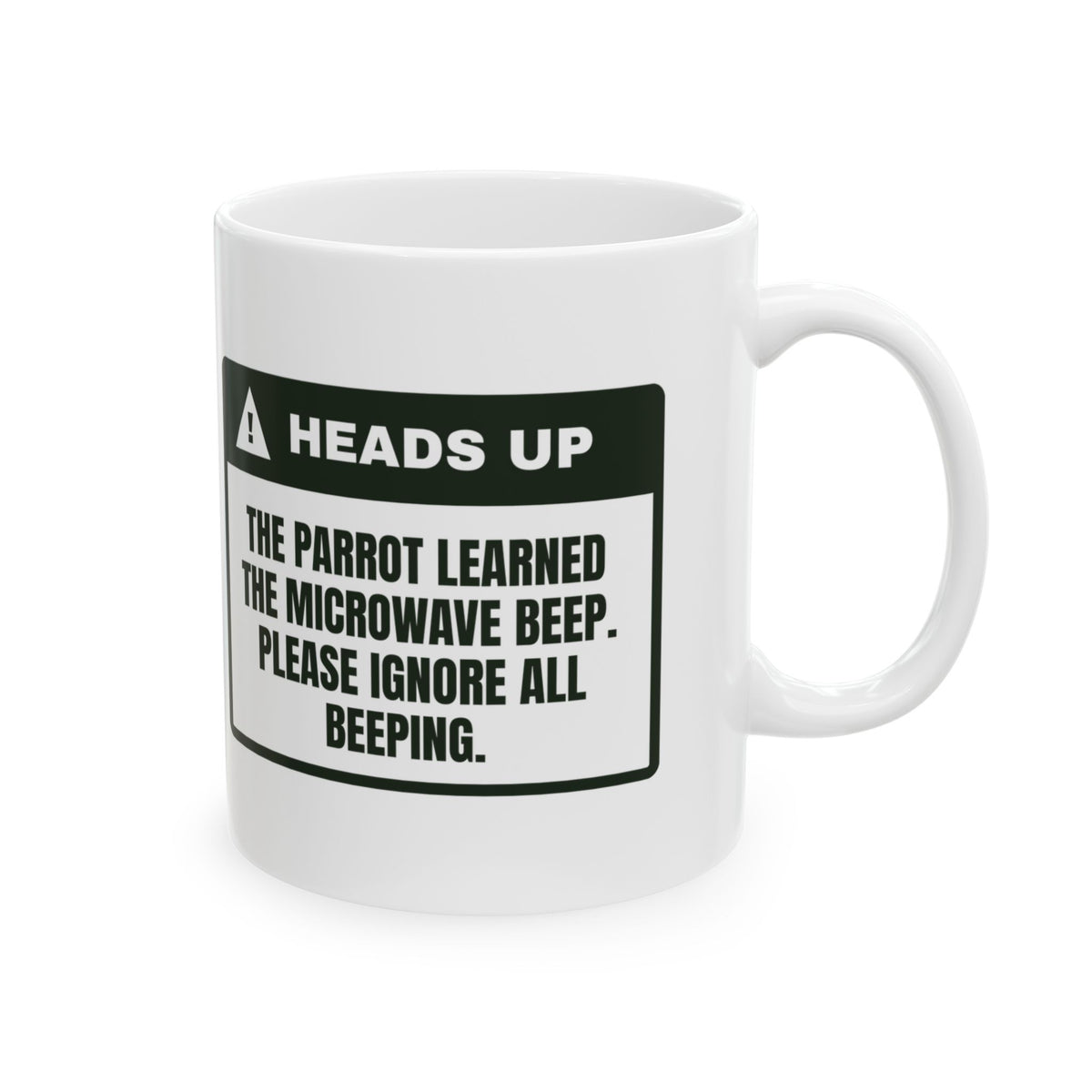 Funny Parrot Coffee Mug The Parrot Does The Microwave Now