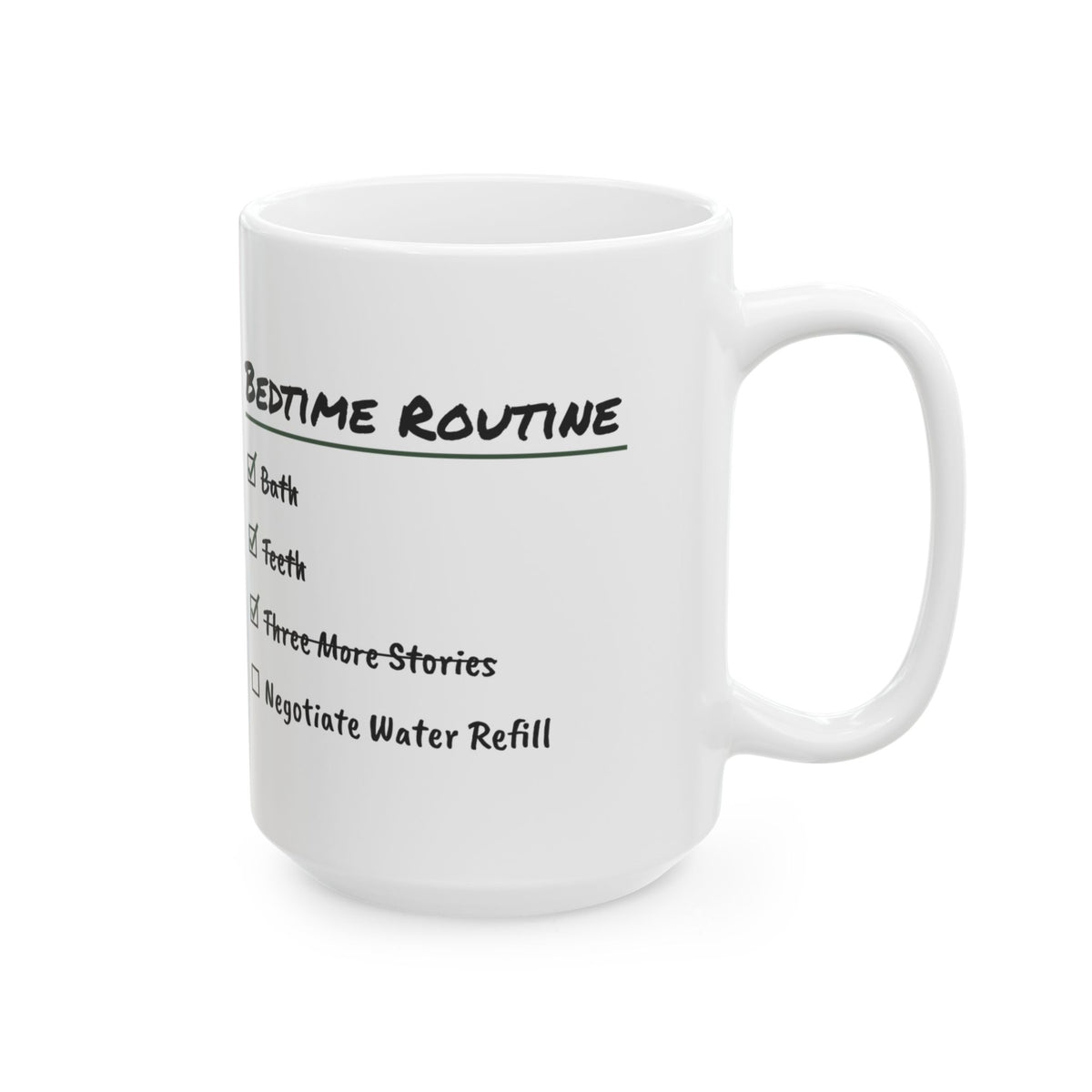 Funny Mom Checklist Coffee Mug Bedtime Negotiation For Wife