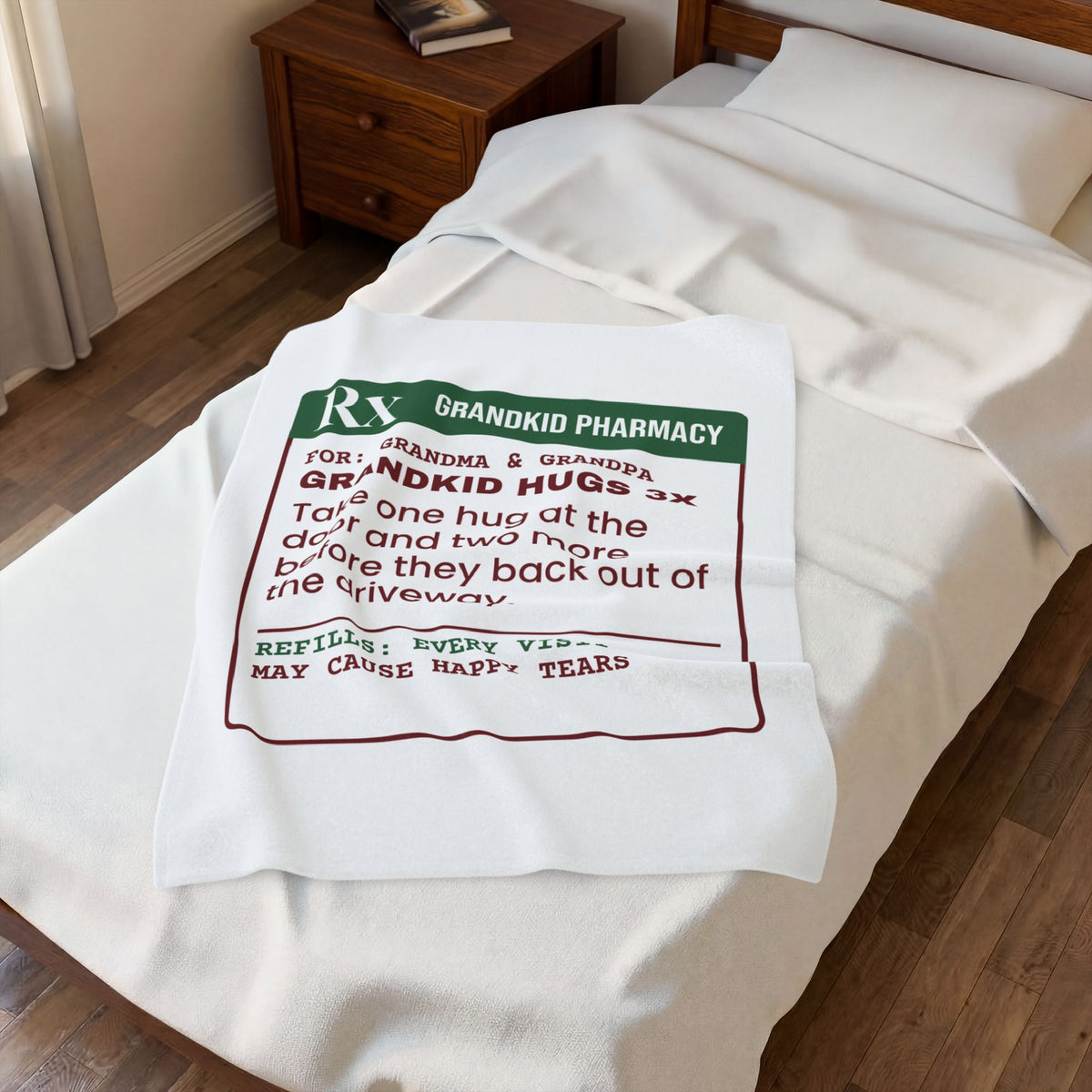 Christmas Throw Blanket Grandkid Hugs Prescription For Grandparents