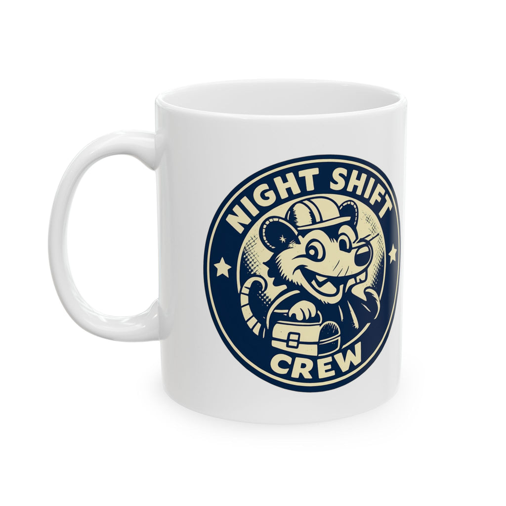 Night Shift Crew Funny Retro Possum Night Shift Worker Coffee Mug