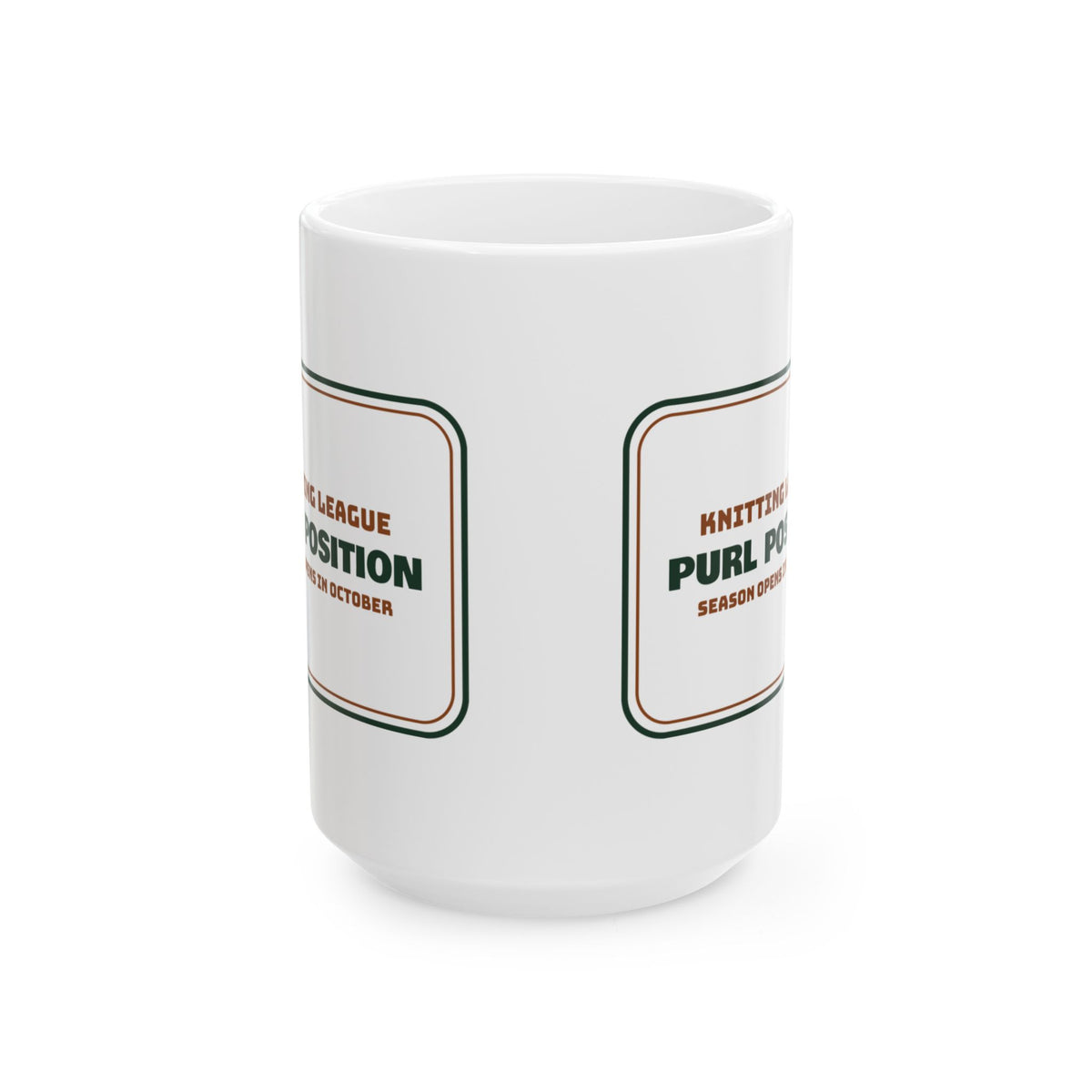 Funny Knitting Coffee Mug Purl Position Knitting League For Knitters