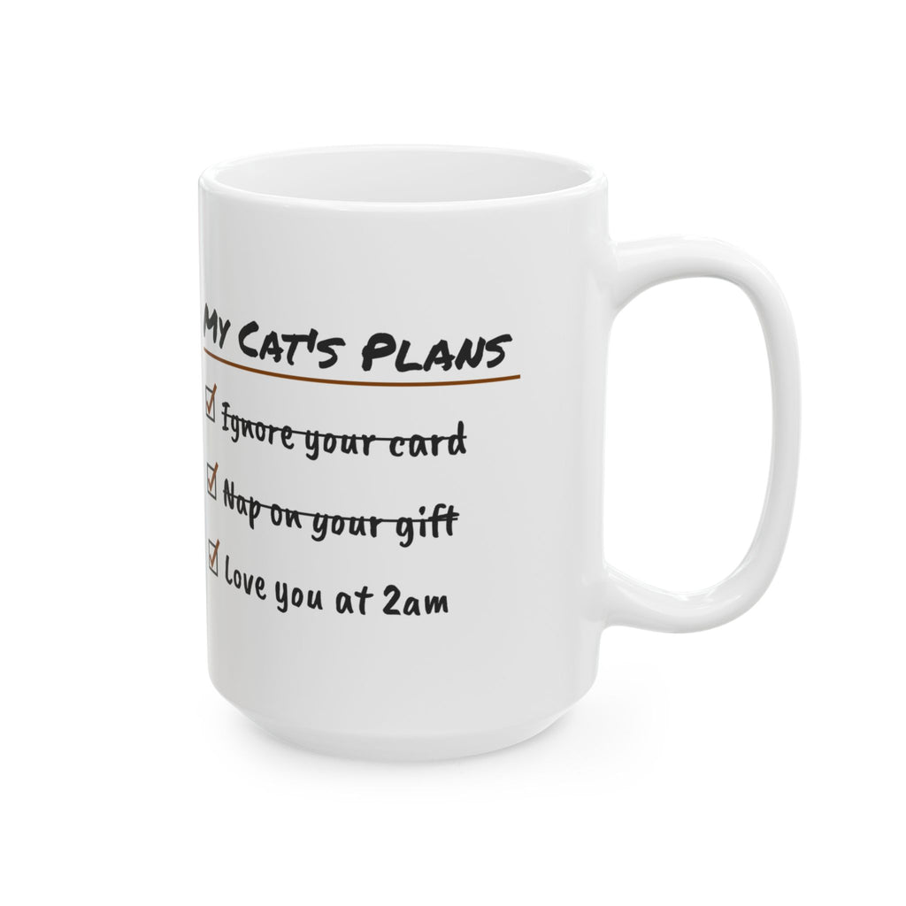Funny Cat Valentine Checklist Coffee Mug For Cat Owners