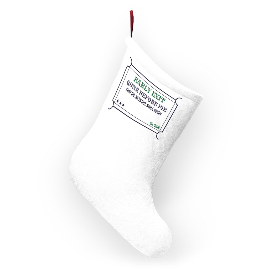 Funny Introvert Christmas Stocking Gone Before Pie Early Exit