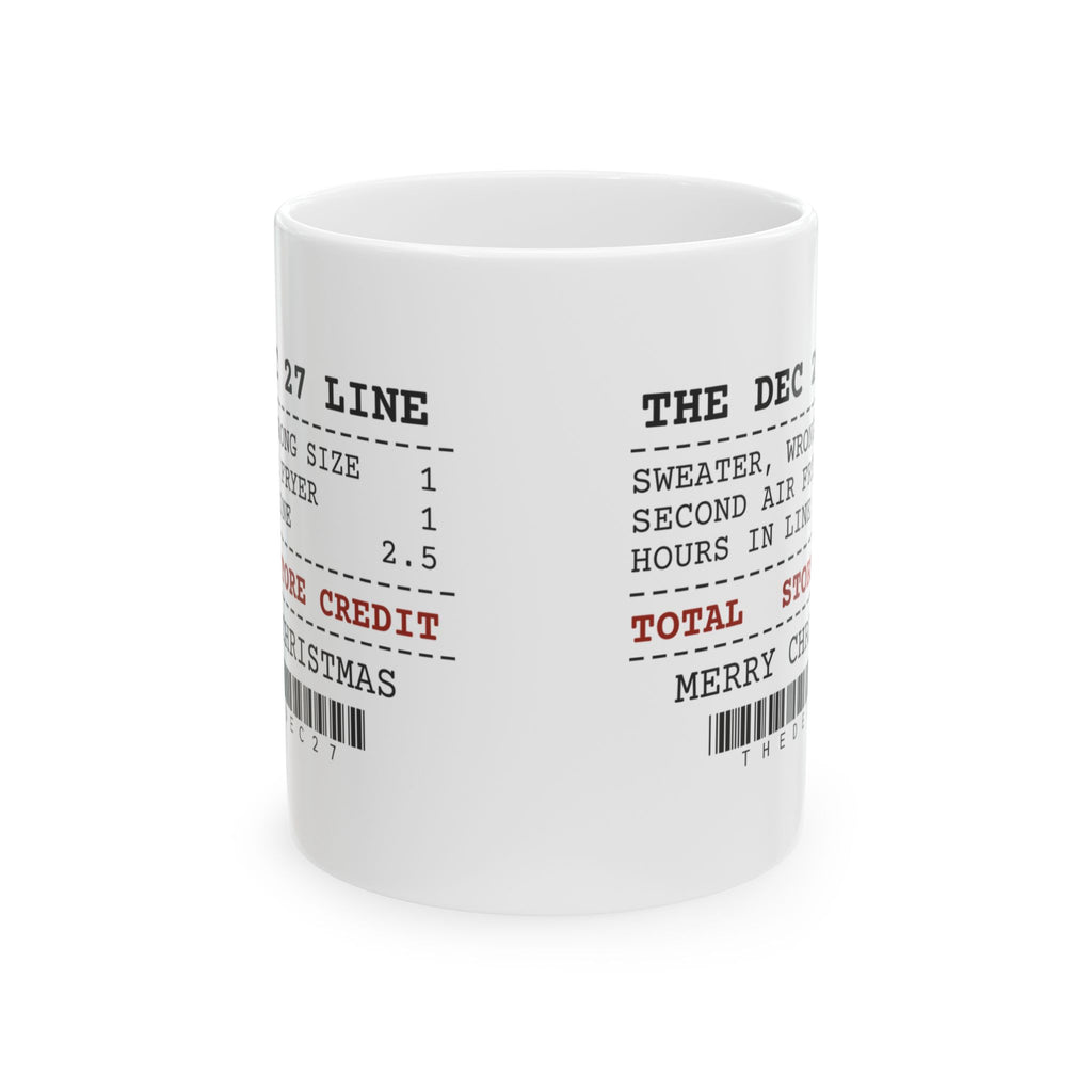 Funny Christmas Coffee Mug Exchange Desk Receipt Store Credit