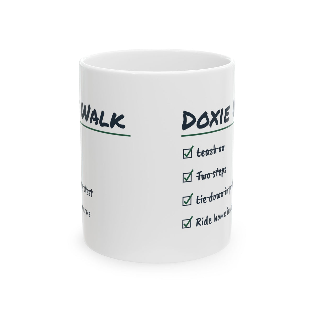 Funny Dachshund Coffee Mug Doxie Walk Checklist Lie Down In Protest