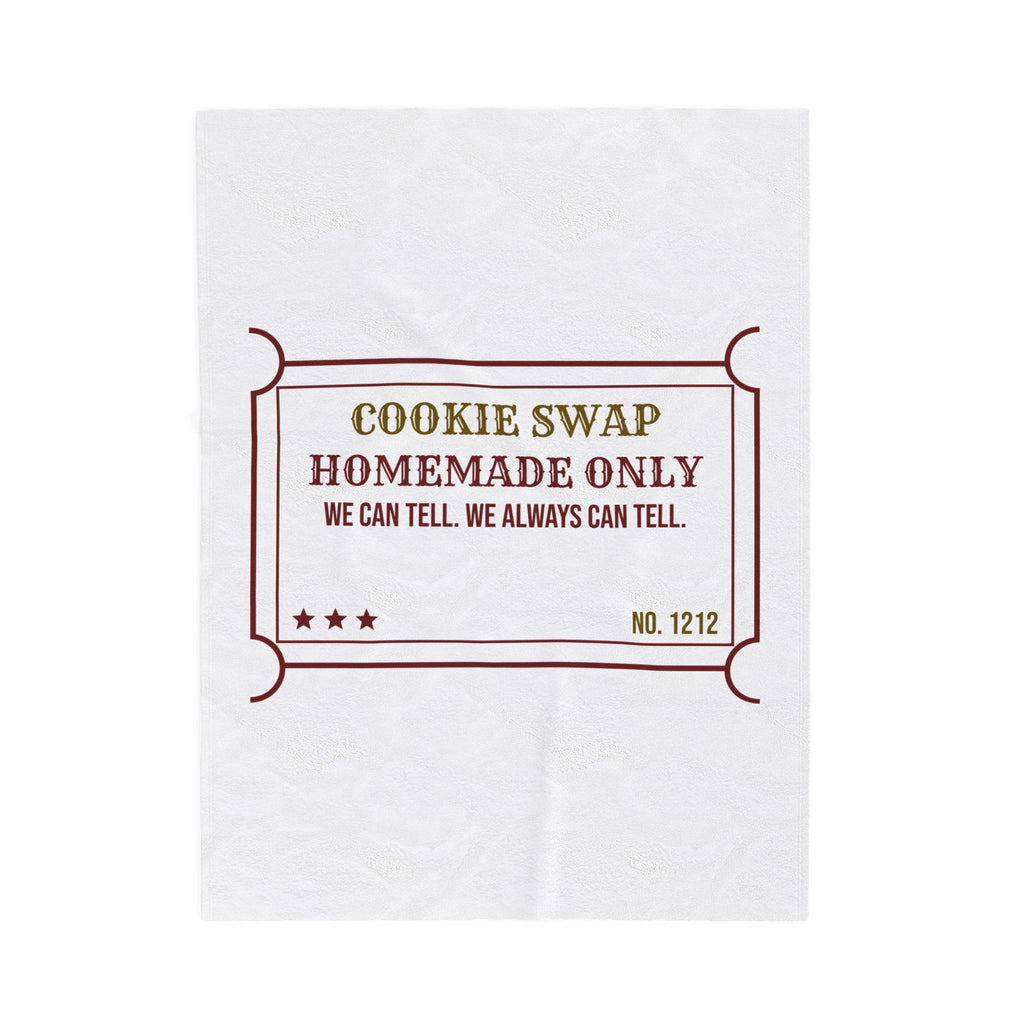 Funny Christmas Cookie Swap Throw Blanket Homemade Only We Can Tell