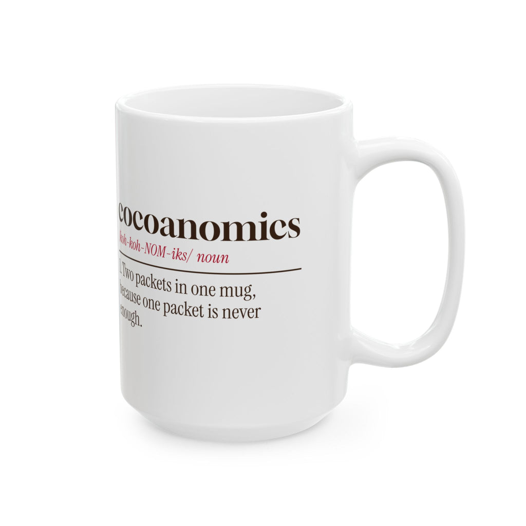 Funny Hot Cocoa Coffee Mug Cocoanomics Dictionary Definition
