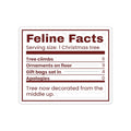 Funny Christmas Cat Sticker Feline Facts Nutrition Label