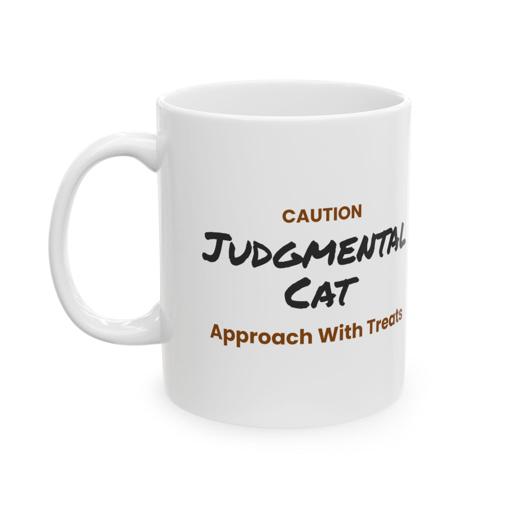 Funny Cat Valentine Coffee Mug Judgmental Cat Sign For Cat Lovers