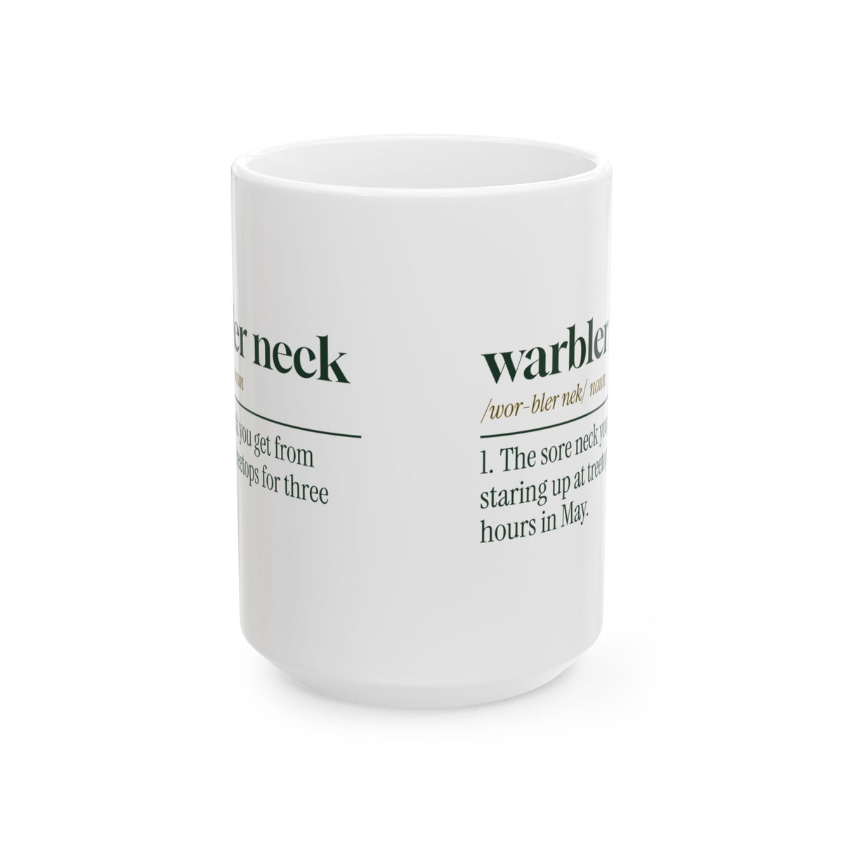 Funny Bird Watching Coffee Mug Warbler Neck Dictionary For Birders