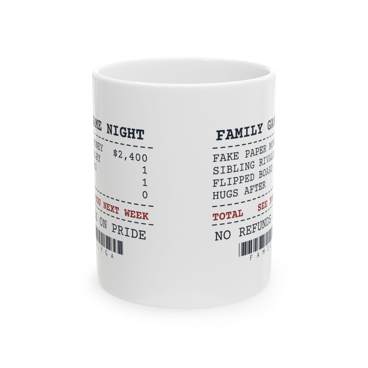 Family Game Night Coffee Mug No Refunds On Pride