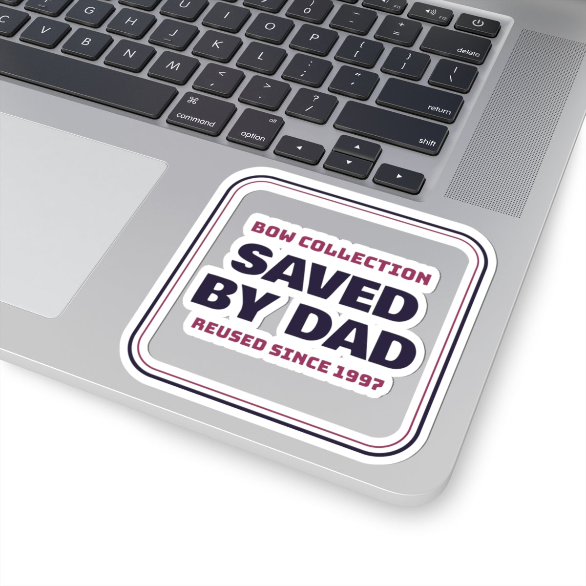 Funny Christmas Dad Sticker Bow Collection Saved By Dad