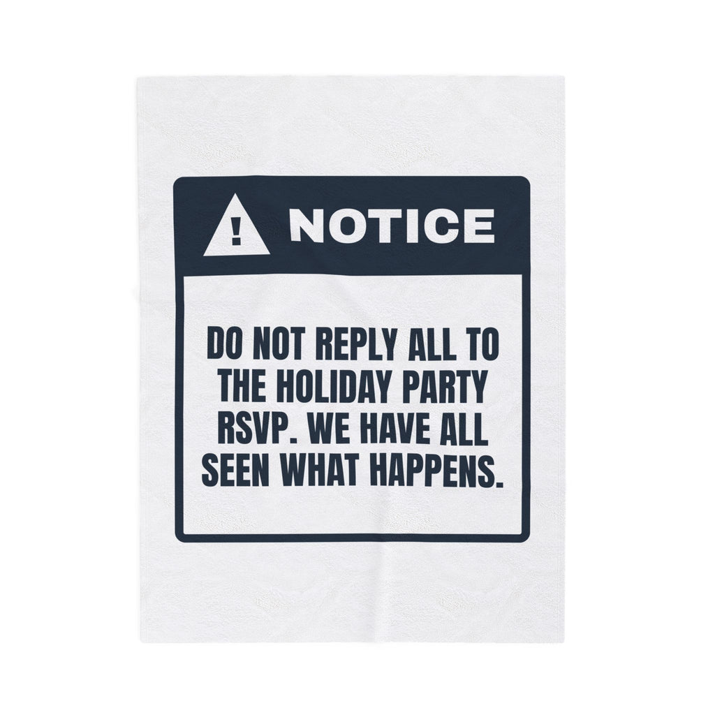 Funny Christmas Coworker Throw Blanket Do Not Reply All To The Party Email