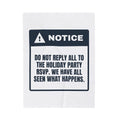 Funny Christmas Coworker Throw Blanket Do Not Reply All To The Party Email