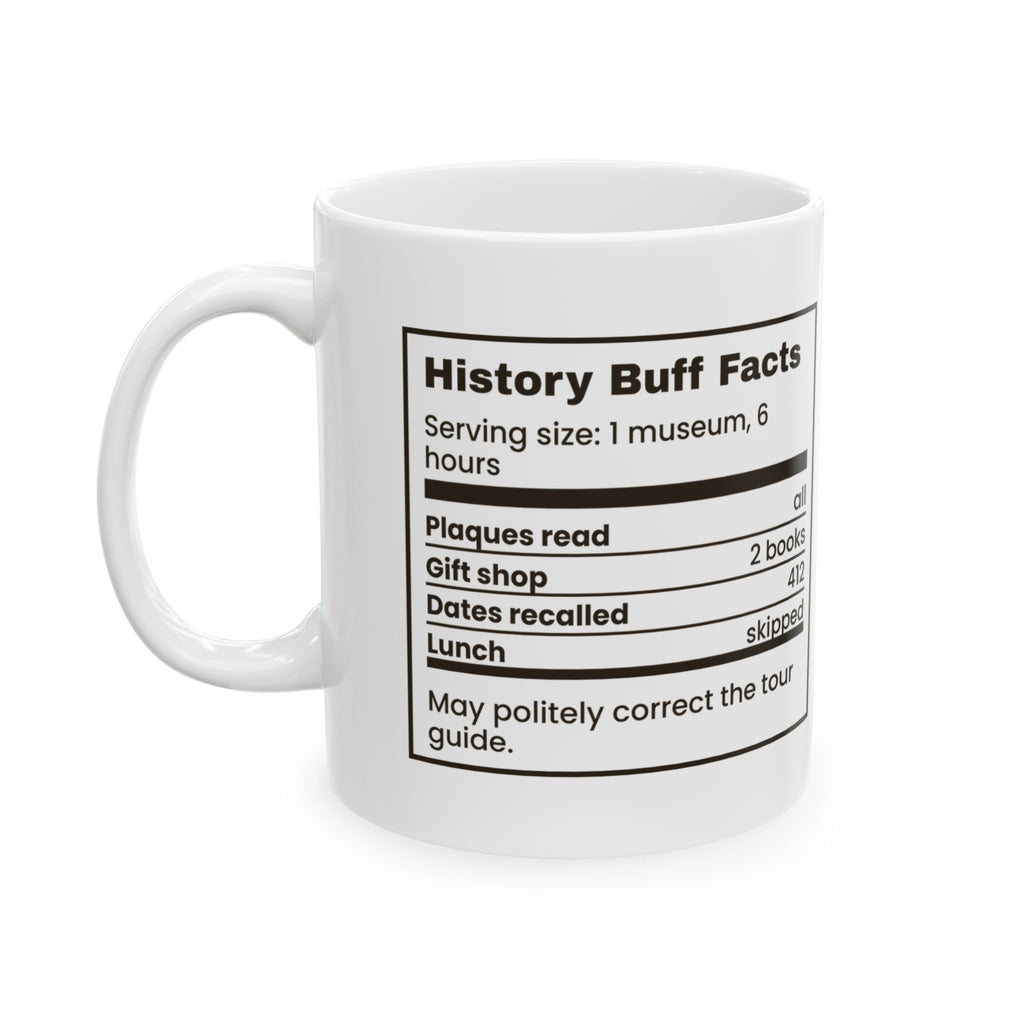 Funny History Buff Coffee Mug History Buff Facts Dates Recalled 412