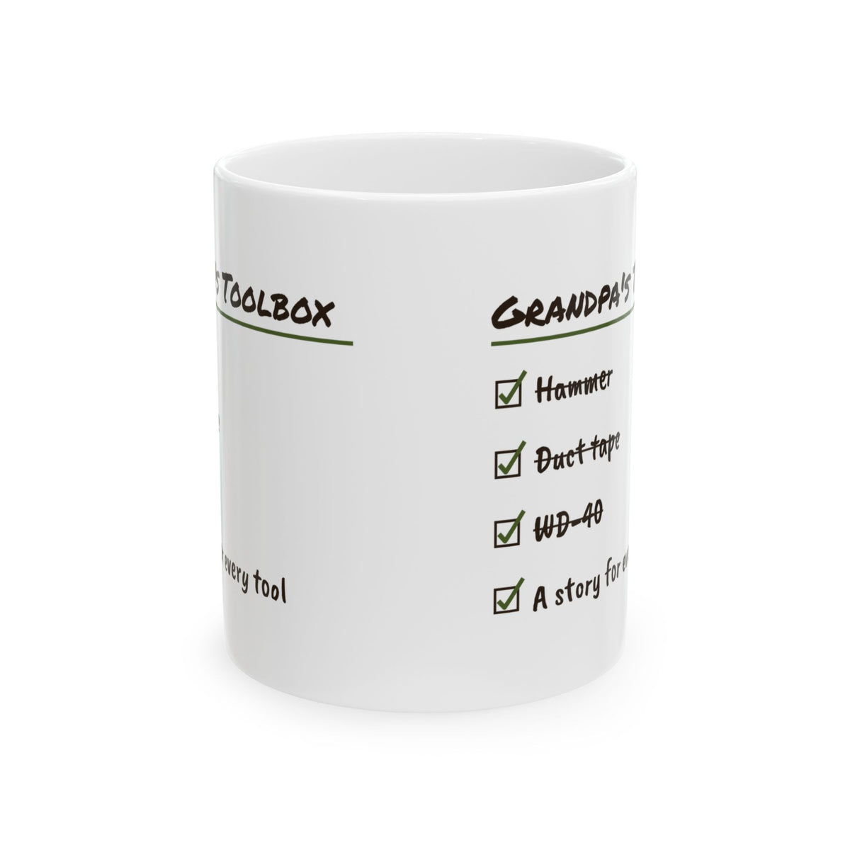 Funny Grandpa Toolbox Checklist Coffee Mug For Grandpa