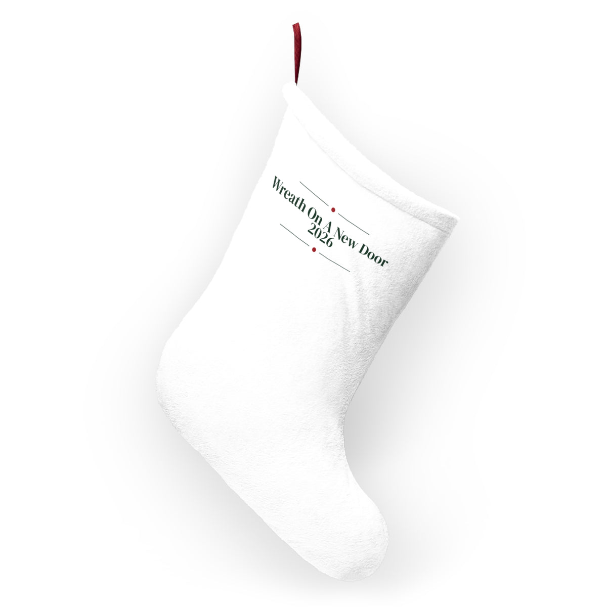 New Home Christmas Stocking Wreath On A New Door 2026