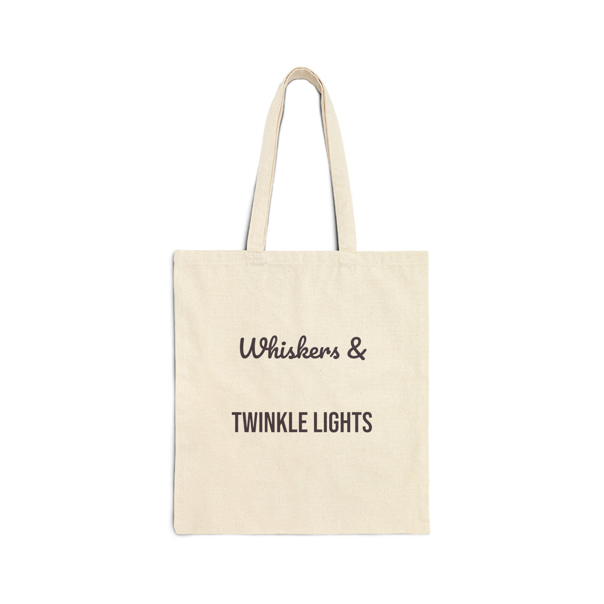 Christmas Cat Tote Bag Whiskers And Twinkle Lights