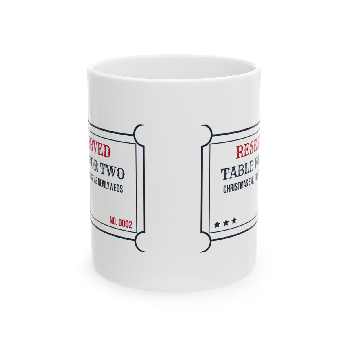 Christmas Coffee Mug Table For Two Christmas Eve 2026 Newlyweds