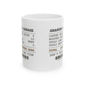 Funny Papa Mug Grandpa's Garage Receipt Mystery Keys 23 For Grandpas