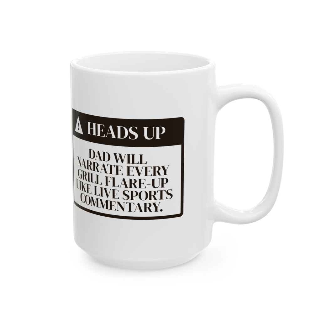 Funny Dad Grill Flare-Up Warning Coffee Mug For Dad